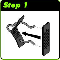 Gripz Step 1 - Slide the rubber strap onto the clip