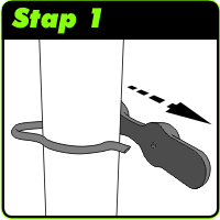 Saftey Cap Step 1 - Hook safety cap on one end of clip