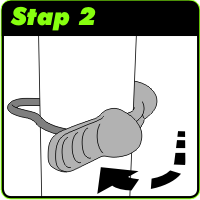 Saftey Cap Step 2 - Hook other side of safety cap on clip